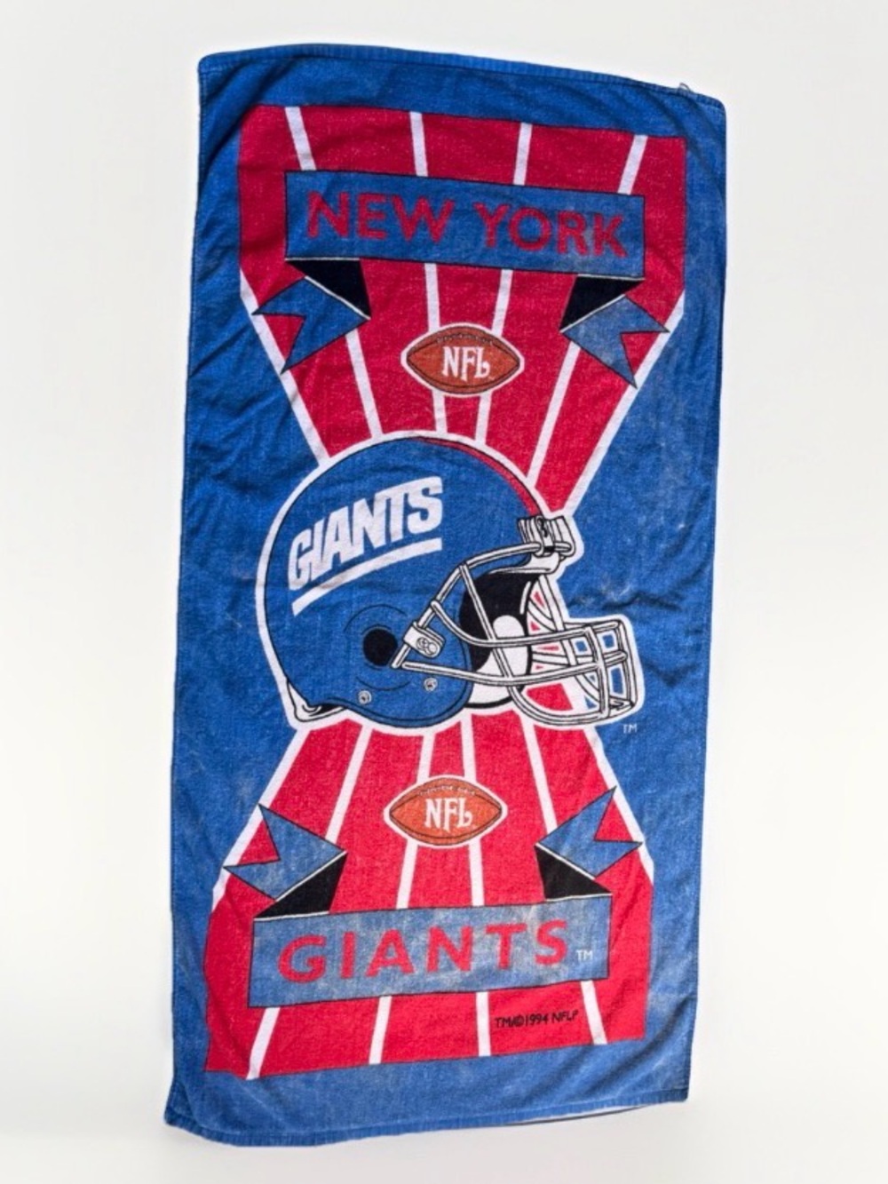 Vintage 1994 New York Giants Football Team Beach Towel NFL Helmet Sports 90s